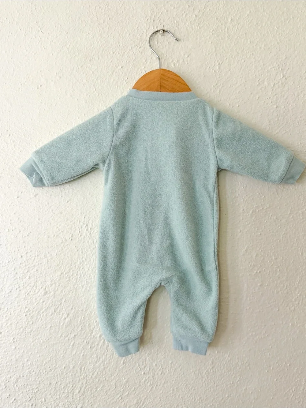 H&M Ocean Blue Fleece Zip-Front Sleeper Jumpsuit